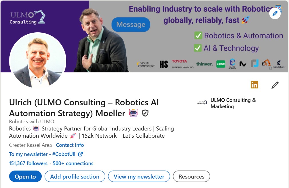 LinkedIn Profil CobotUli